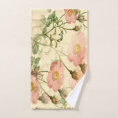 Delicate Roze Rozen Handdoekenset – Luxe Essential Bad Handdoek (Handdoek)