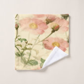 Delicate Roze Rozen Handdoekenset – Luxe Essential Bad Handdoek (Wasdoekje)