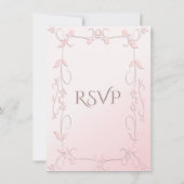 Delicate roze RSVP met boom van keuze Kaart (Achterkant)