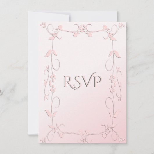 Delicate roze RSVP met boom van keuze Kaart (Achterkant)