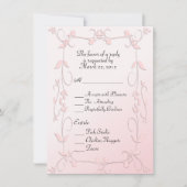Delicate roze RSVP met boom van keuze Kaart (Voorkant)