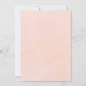 Delicate Roze Rustieke Veldbloemen Bruids Brunch Kaart (Achterkant)