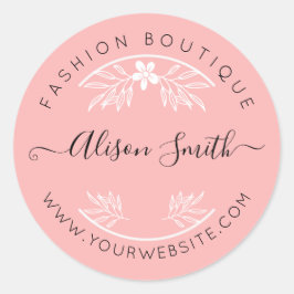 Delicate roze stickers voor jouw winkel