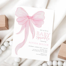 Delicate Roze Strikje Meisje Baby Sprinkle