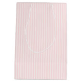 Delicate roze stripes Aangepast Lijst voor foto's Medium Cadeauzakje (Achterkant)