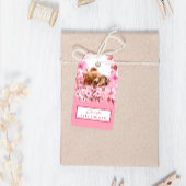 Delicate Roze Teddybeer Baby Shower Cadeaulabel