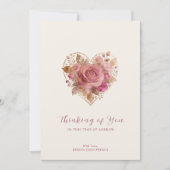 Delicate Roze Tinten Bloemhart Medeleven (Voorkant)
