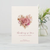 Delicate Roze Tinten Bloemhart Medeleven (Staand voorkant)