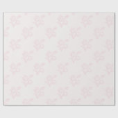 Delicate Roze Tulp Lineart Bruidsmeisje Feest Cadeaupapier (Vlak)