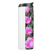 Delicate Roze Tulpen van Istanbul Thermosbeker (Gedraaid links)