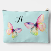 Delicate roze vlinder in pastel regenboog kleuren etui (Achterkant)