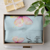 Delicate roze vlinder in pastel regenboog kleuren tissuepapier (Geschenk)