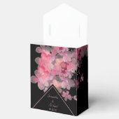 Delicate Roze Waterverf Bloemen Bedankdoosjes (Geopend)