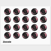 Delicate Roze Waterverf Bloemen Ronde Sticker (Vel)