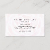 Delicate Roze Waterverf Bloemen Visitekaartje (Achterkant)