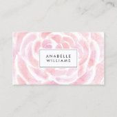 Delicate Roze Waterverf Bloemen Visitekaartje (Voorkant)