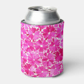 Delicate roze Waterverf Flowers Blikjeskoeler (Blikje Voorkant)