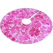 Delicate roze Waterverf Flowers Kerstboom Rok (Gekanteld)