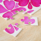 Delicate roze Waterverf Flowers Legpuzzel (Zijkant)