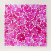 Delicate roze Waterverf Flowers Legpuzzel (Horizontaal)
