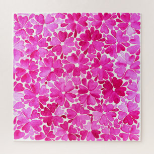 Delicate roze Waterverf Flowers Legpuzzel