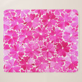 Delicate roze Waterverf Flowers Sherpa Deken (Voorkant (horizontaal))
