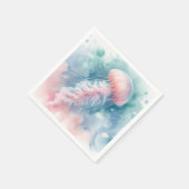 Delicate roze Waterverf kwallen decoupage Servet (Hoek)