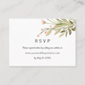 Delicate Roze weide Bruiloft RSVP Online Website Visitekaartje (Voorkant)