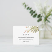 Delicate Roze weide Bruiloft RSVP Online Website Visitekaartje (Staand voorkant)