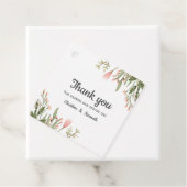 Delicate Roze wilde bloemen dank u bruiloft Bedankjes Labels (In situ)