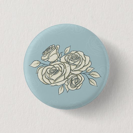 Delicate rozen ronde button 3,2 cm (Voorkant)