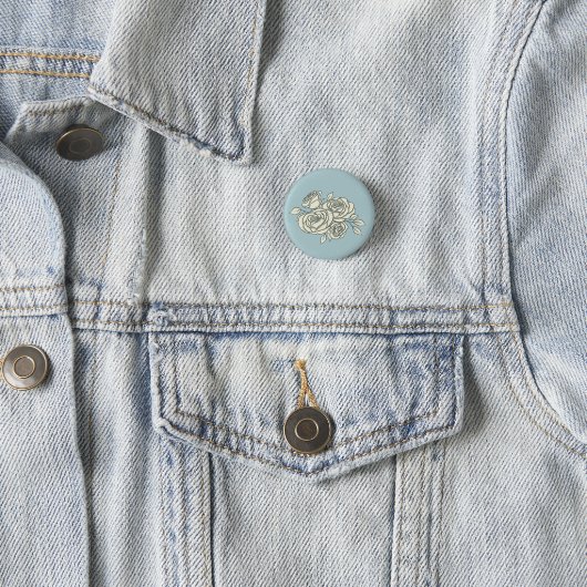 Delicate rozen ronde button 3,2 cm (In situ)