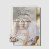 Delicate Rustic Boho Waterverf Wildflowers Vellum Uitnodigingen (Offset (Koppel))