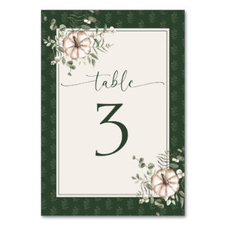 Delicate Rustic Watercolor Pompoenen Groen Kaart