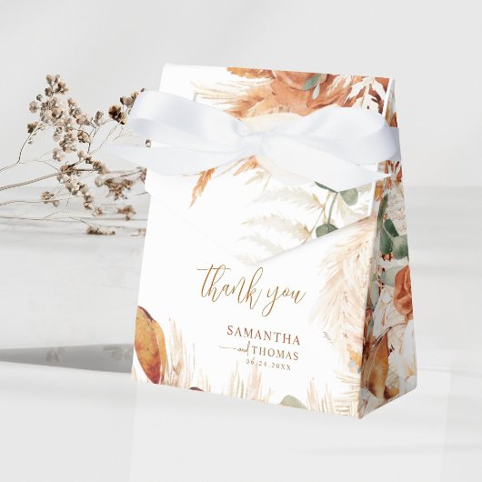 Delicate rustieke kalligrafie Dank u Bedankdoosjes