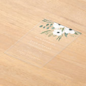 Delicate Sage & Dusty Green Eucalyptus Wedding Acryl Uitnodigingen (Laagn)