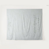 Delicate Sage Trouwfoto Achtergrond Tapestry Wandkleed (Voorkant (horizontaal))