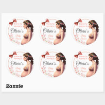 Delicate Salmon Floral with Pregnant