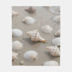 Delicate Schelpen Strand Sereniteit Fleece Deken