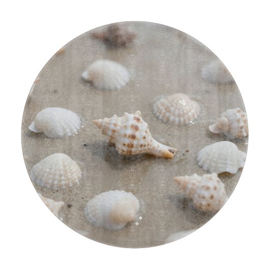 Delicate Schelpen Strand Sereniteit Snijplank (Voorkant)