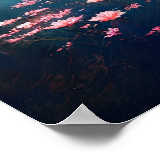 Delicate schoonheid van kersenbloesems poster (Hoek)