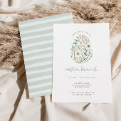Delicate Script Easter Brunch Invitation Kaart