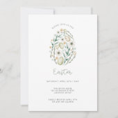 Delicate Script Easter Invitation Kaart (Voorkant)