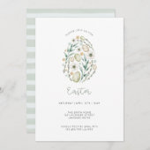 Delicate Script Easter Invitation Kaart (Voorkant / Achterkant)