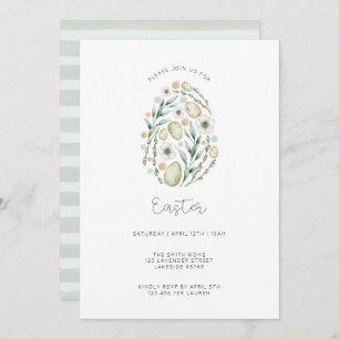 Delicate Script Easter Invitation Kaart