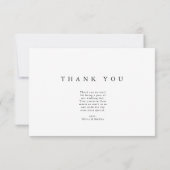 Delicate script moderne elegante dank u Card Bedankkaart (Achterkant)