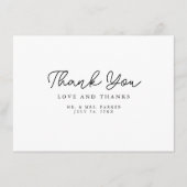 Delicate script moderne elegante dank u Card Informatiekaartje (Voorkant)