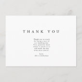 Delicate script moderne elegante dank u Card Informatiekaartje (Achterkant)