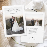 Delicate Script Photo Wedding Dank u kaart<br><div class="desc">Delicate Script Photo Wedding Dank u kaart</div>
