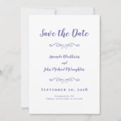 Delicate Script Romantic Calligrafie Save The Date (Voorkant)